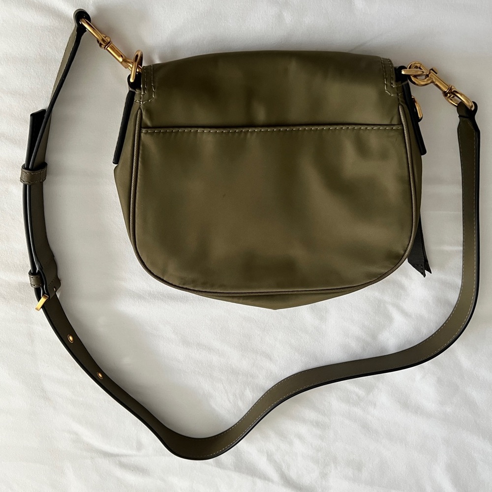 Marc Jacobs Trooper Nomad Saddlebag Olive Green Nylon Brass Hardware Crossbody - Picture 13 of 15